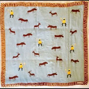 🇮🇹 BULGARI VINTAGE SILK SCARF “JUNGLE”